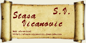 Staša Vicanović vizit kartica